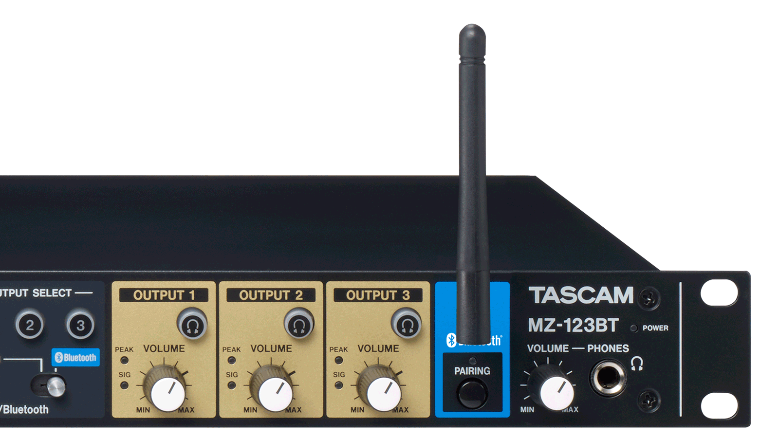 MZ-123BT | 3-Channel Rackmount Multi-Zone Mixer With Bluetooth