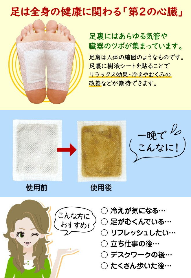 楽天市場】足裏 樹液シート 【樹液力/100枚入】日本製 送料無料 足裏