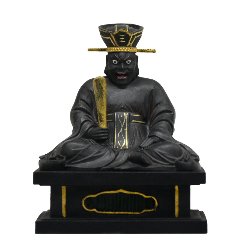 楽天市場】木彫り 仏像 小仏-【閻魔大王】 柘植 古色 総高7.6cm ※桐箱