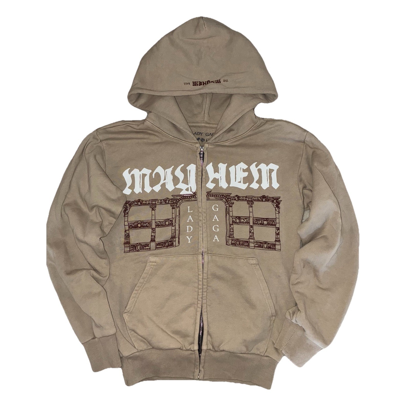 Lady Gaga Opera Haus Hoodie S Beige Full Zip | Mercari