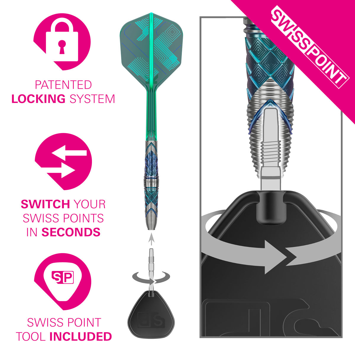 Target Japan Kaze Series Ceros 02 90% Tungsten SP Steel Tip Darts