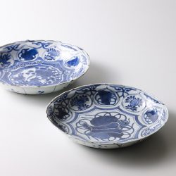 古染付 芙蓉手皿 五客 | しぶや黒田陶苑