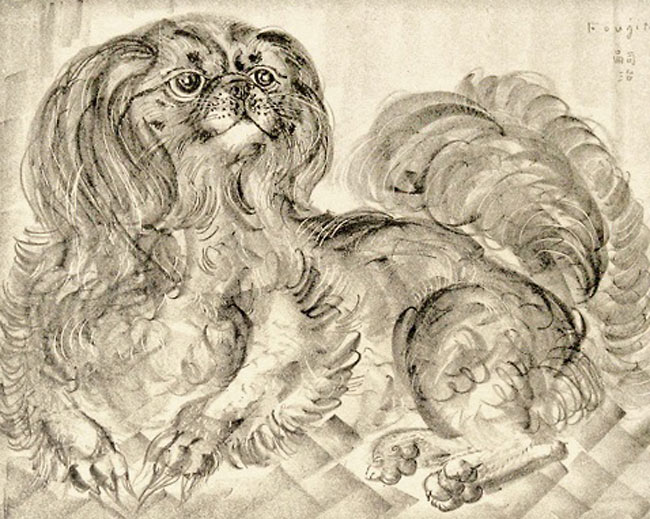 藤田嗣治 チン（犬） | 絵画など美術品の販売と買取 | 東京・銀座 おい