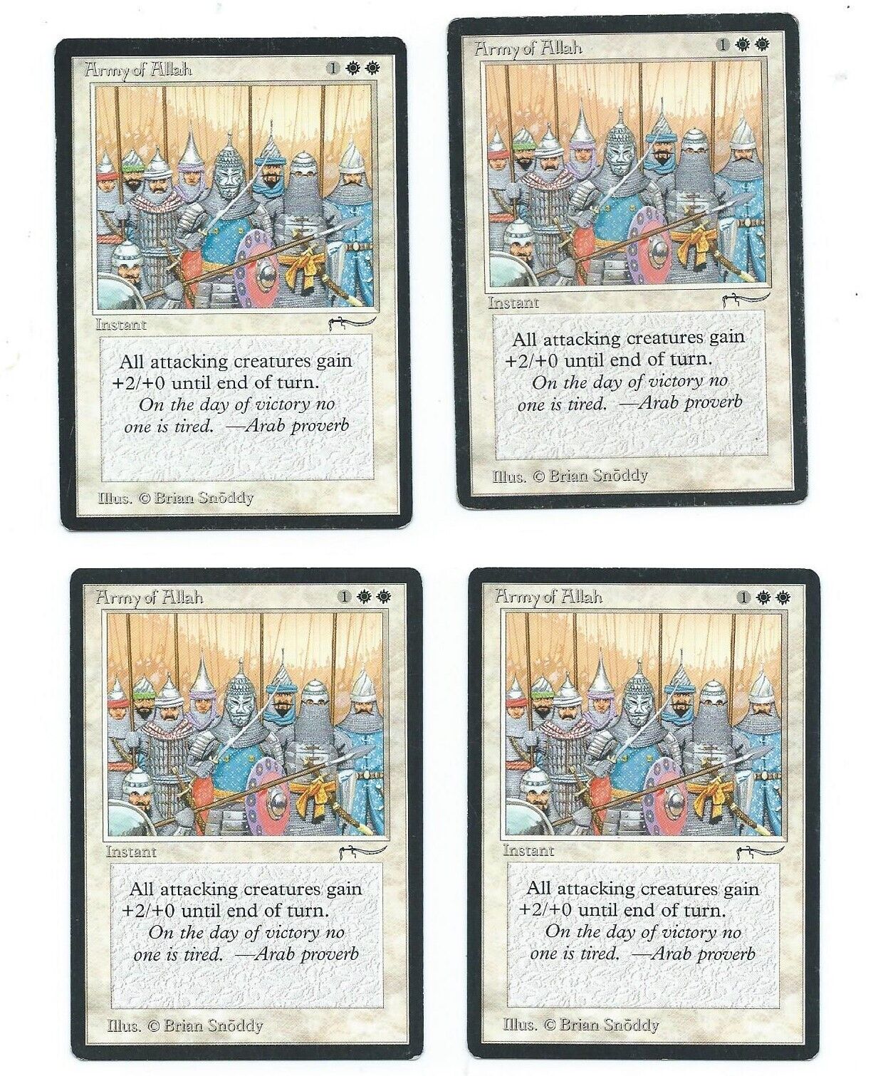 Arabian Nights 4x Army of Allah (Dark Mana) playset | Mox Beta