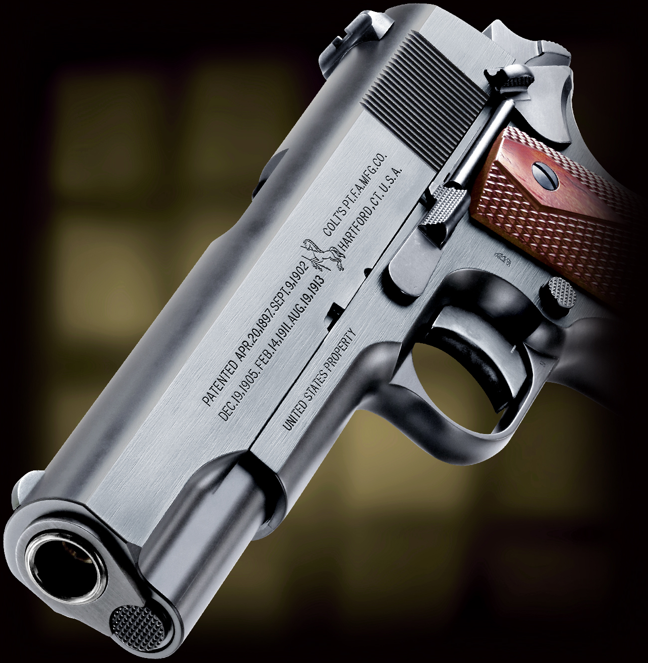 11月下旬新発売「WA【コルト】M1911 ブラックアーミー 木製グリップ付