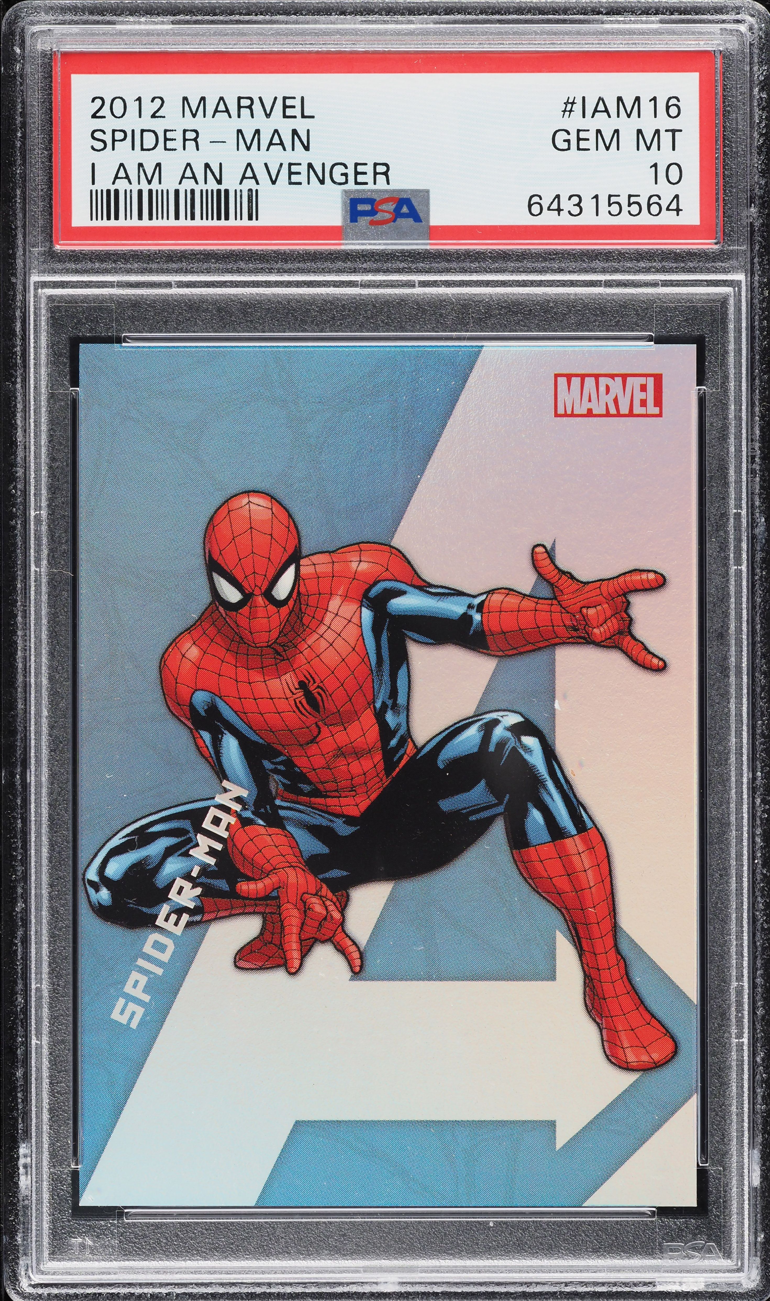 2012 Marvel I Am an Avenger Spider-Man #IAM16 PSA 10 GEM MINT on
