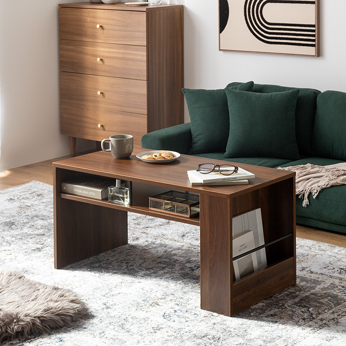g152017]【幅80cm】収納付きセンターテーブル 木製テーブル | 家具