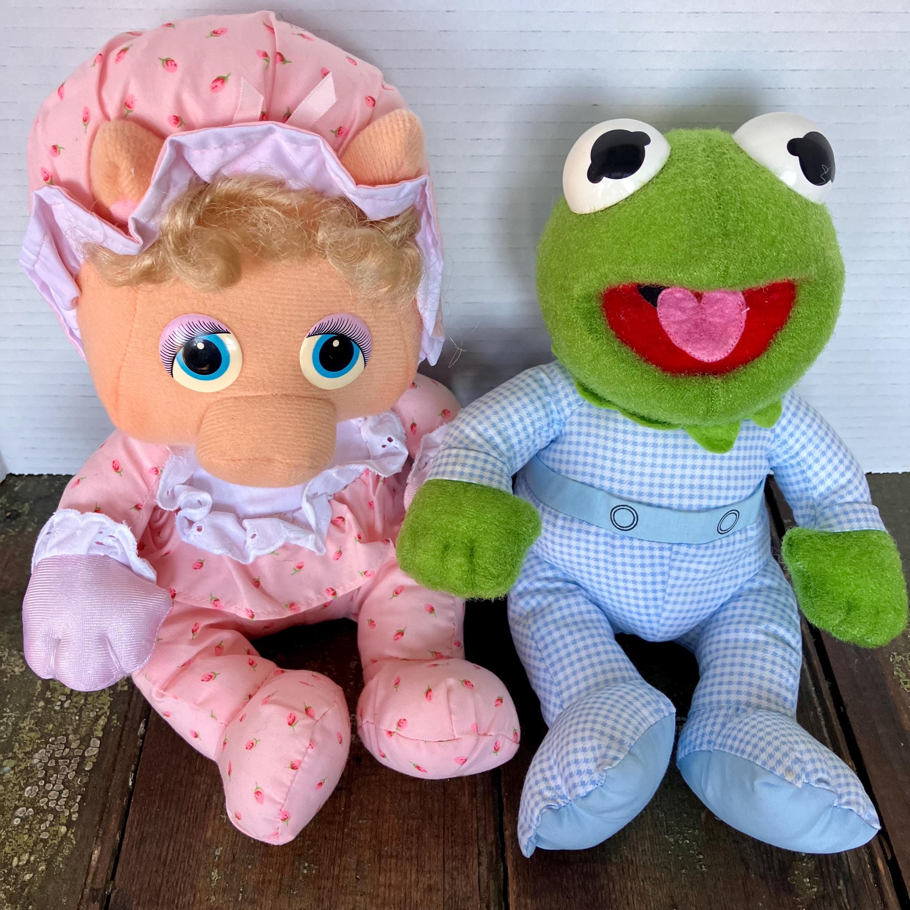 MUPPET BABIES Miss Piggy and Kermit the Frog Hasbro Softies Made