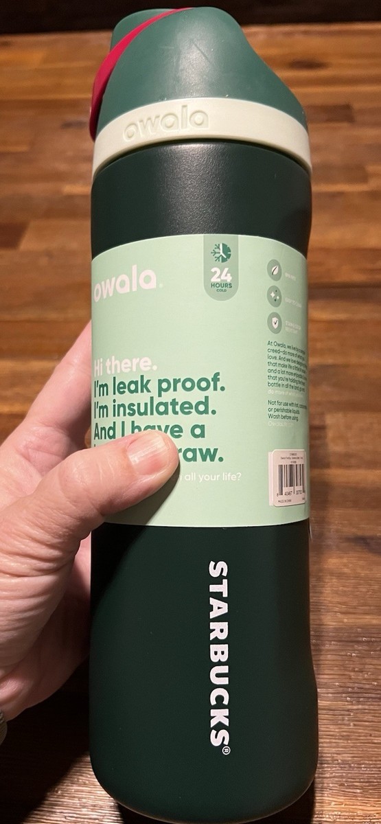 STARBUCKS X OWALA 24oz Green Red HOLIDAY FreeSip Tumbler Cup