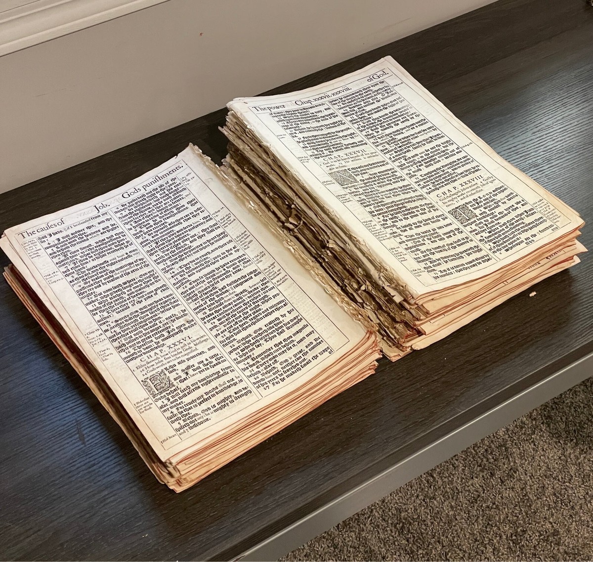 1611 King James Bible 1640 - Old or New Testament Bible Page