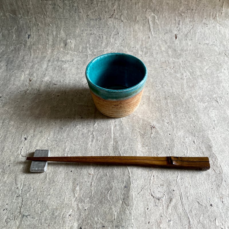 美濃焼 縄文焼〆織部グリーン 蕎麦猪口 | MatsuBokkuri