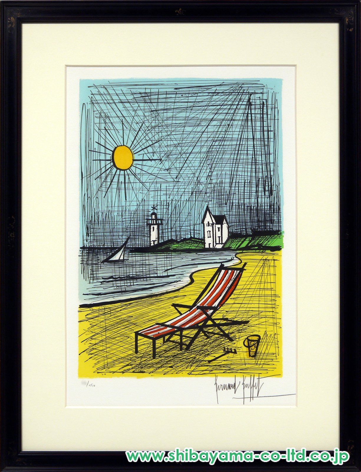 ベルナール・ビュッフェ「海岸」リトグラフ :: 絵画買取・販売 - シバヤマ