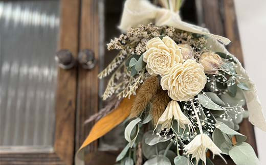 お正月飾り ドライフラワーしめ縄（A） スワッグタイプ 花 はな