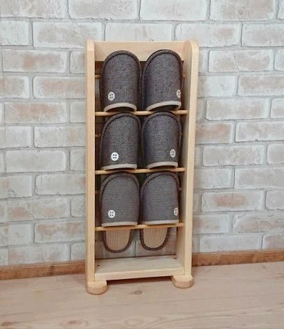 置き型 3足用スリッパラックハート W28×H66cm スリムタイプ RRA-47-3HA
