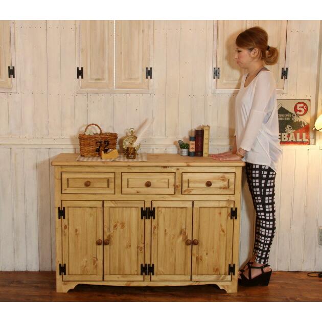 カントリー家具キャビネット ナチュラルカントリー 北欧家具 パイン