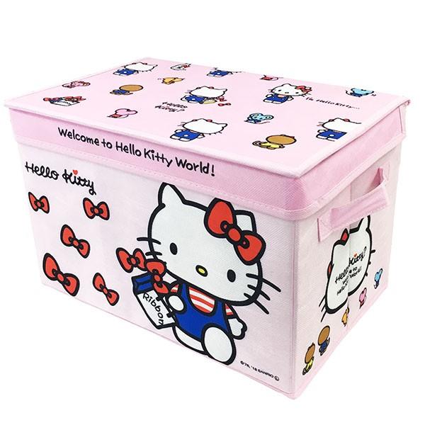 ハローキティフタ付き収納ボックス 88-928 シンセーインターナショナル