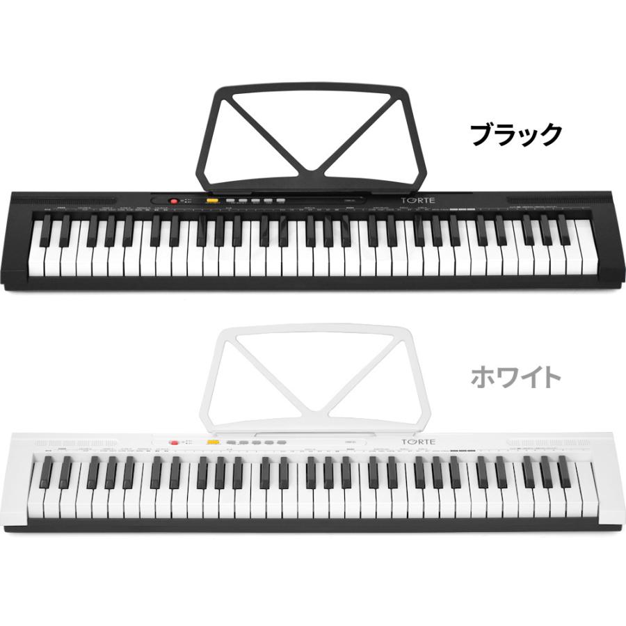 キーボード ピアノ 61鍵盤 超軽量スリム設計 TORTE TSDK-61 〔トルテ