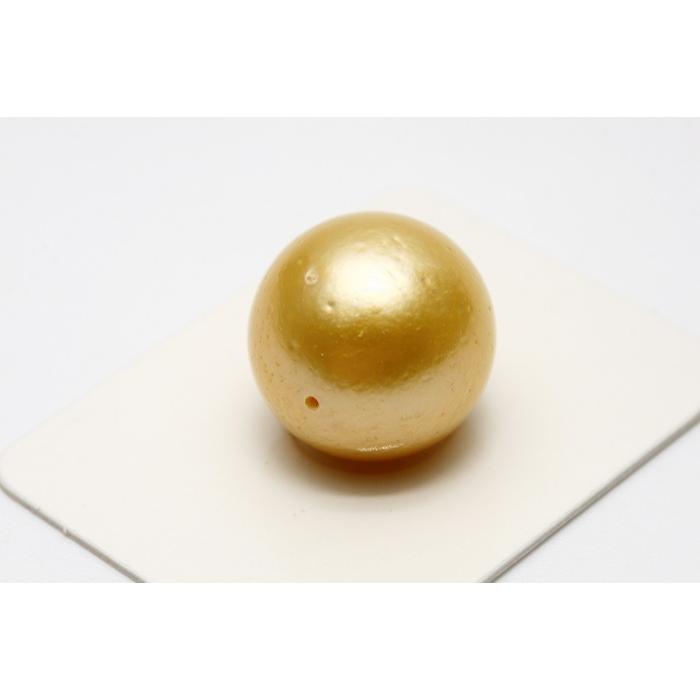 南洋白蝶真珠パールルース 両穴 15mm ナチュラルゴールドカラー : 真珠
