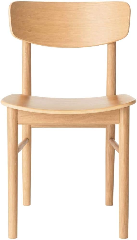 Amazon｜無印良品 ラウンドチェア・オーク材 幅45×奥行51×高さ77cm