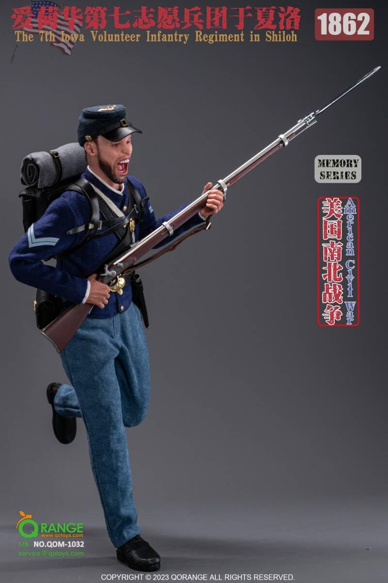 Amazon.co.jp: QORANGE QOTOYS 1/6 アメリカ南北戦争 北軍 第7アイオワ