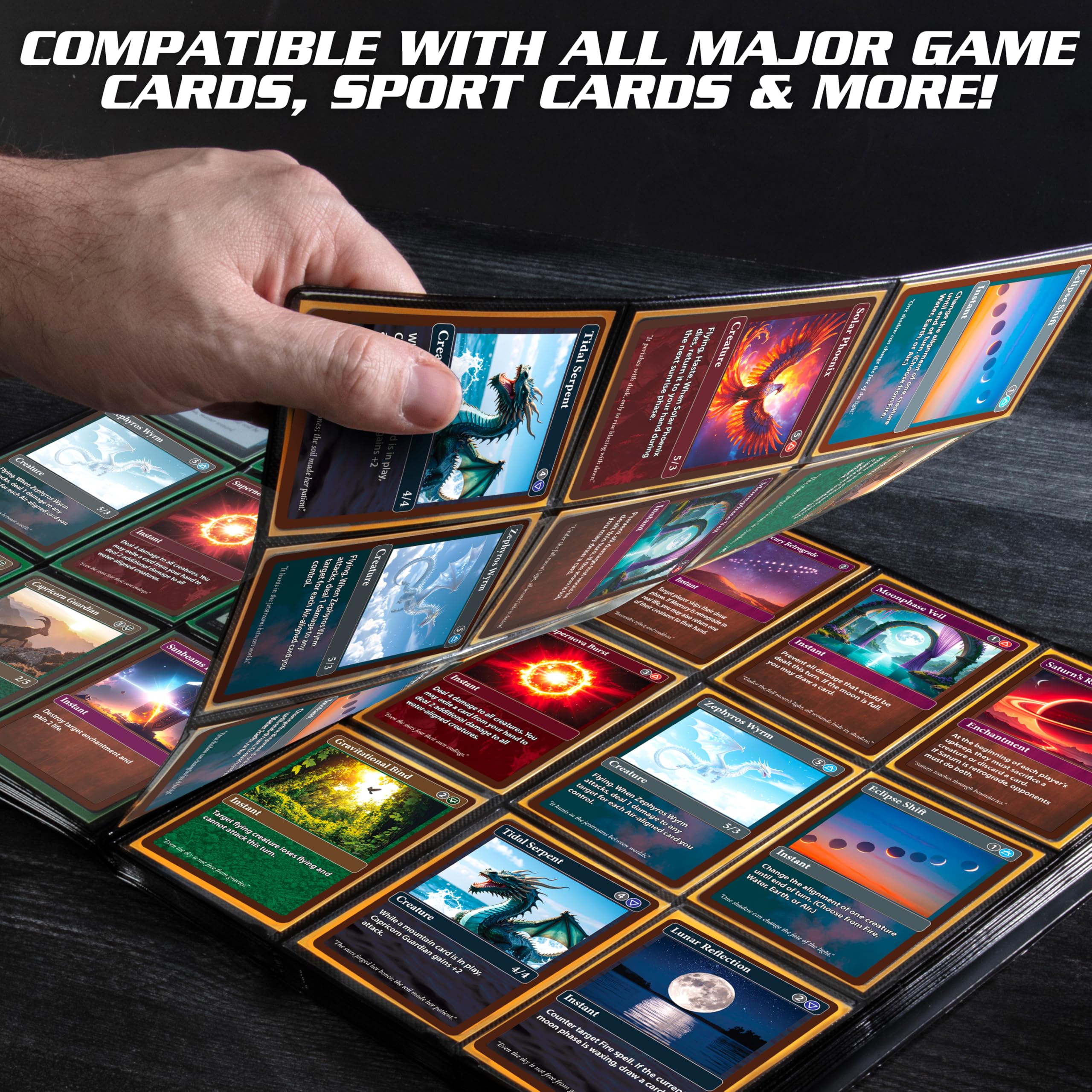Monster Binder - 9 Pocket Trading-Card Album - Holofoil White w