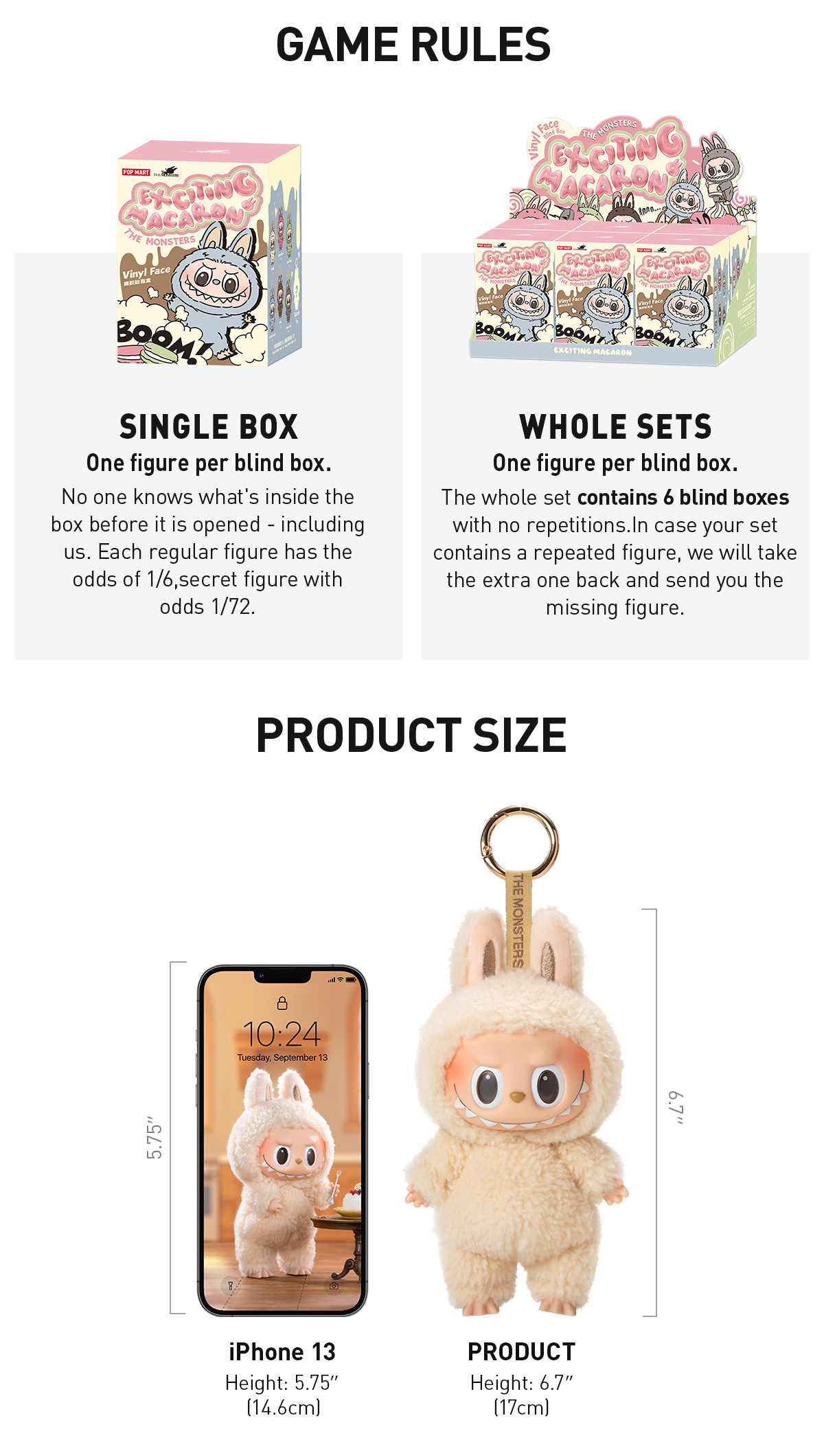 POP NOW:THE MONSTERS - Tasty Macarons Vinyl Face Blind Box - POP