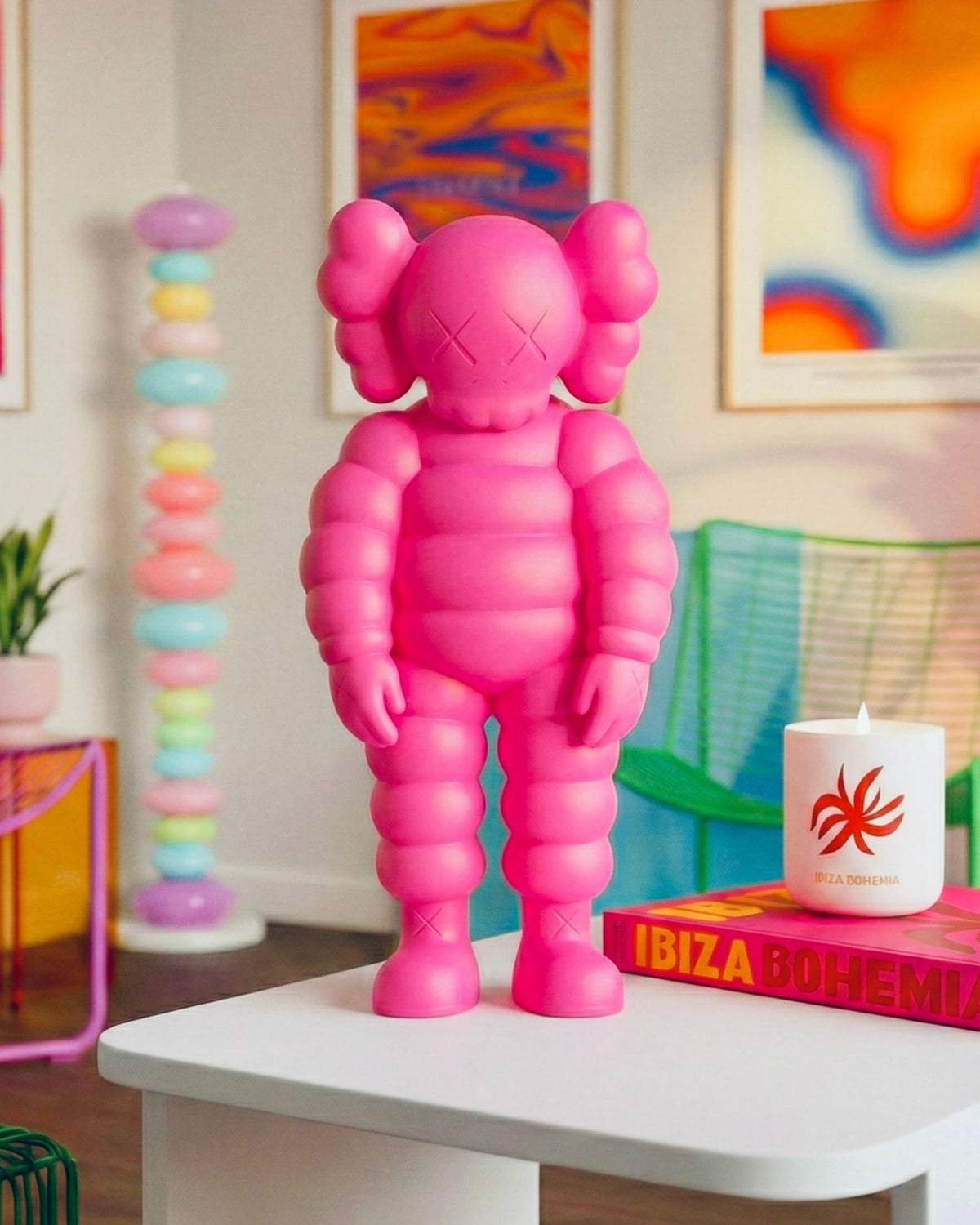 KAWS What Party Figure (Pink) | Chum Vinyl Art Toy | RabbitHole