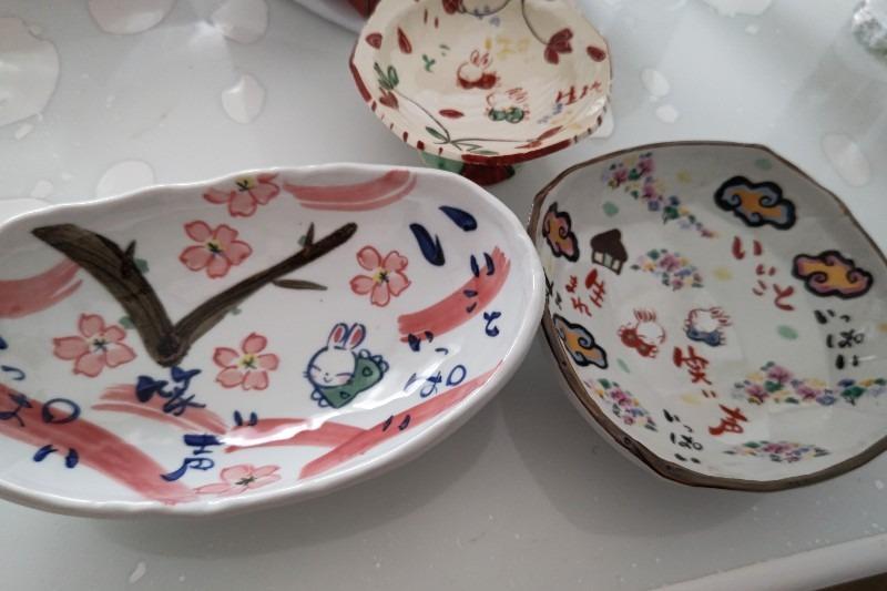 夕立窯 優花うさぎ どーんと楕円鉢 桜 ボウル 煮物鉢 菓子鉢 大鉢 中鉢