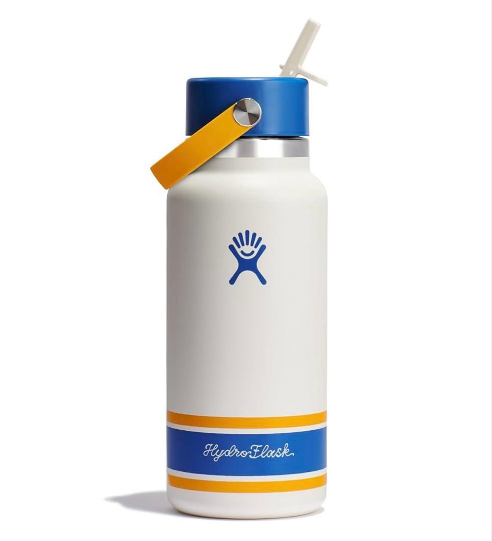 限定品 ハイドロフラスク 32oz ストロー付水筒 キャンパスアイボリー HYDRO FLASK（ハイドロフラスク） 限定カラー グリマー ワイドマウス