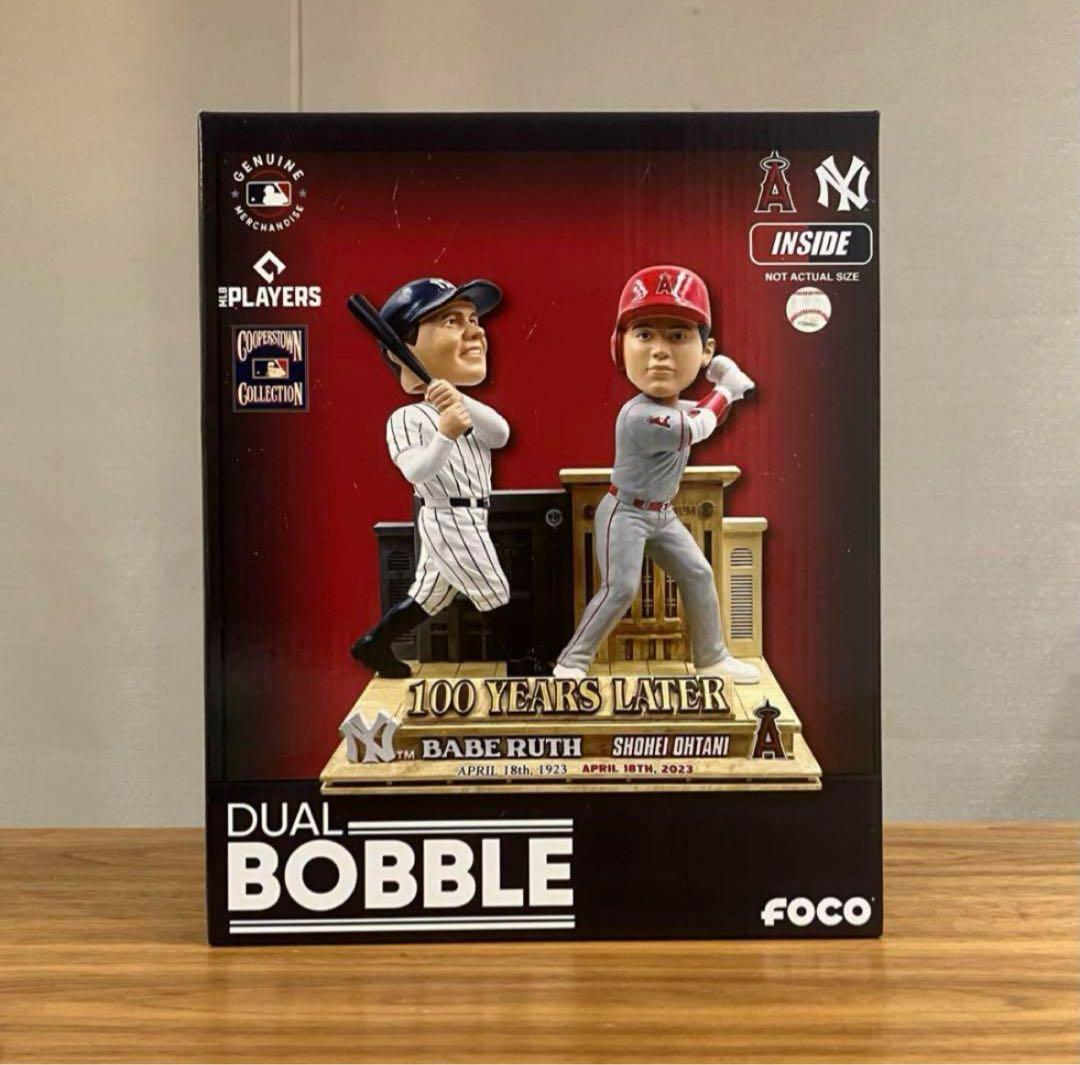 【新品・世界限定216個】大谷翔平+ベーブルース ダブル・ボブルヘッド人形 世界限定5,000個! 大谷翔平選手ドジャース球場デビュー記念 MLB公式