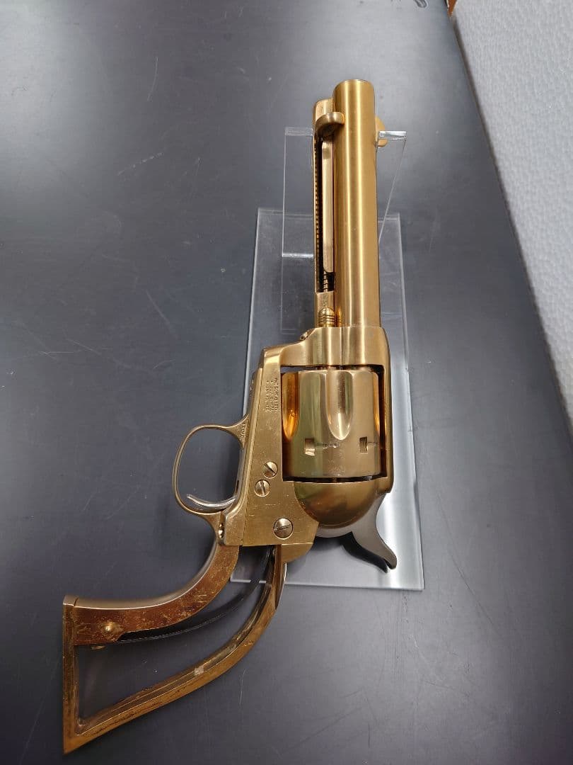 マルシン　コルト　SAA45 金属　22kメッキ　モデルガン 　グリップ無し マルシン 金属製モデルガン 完成品 コルト SAA.45 ピースメーカー 最