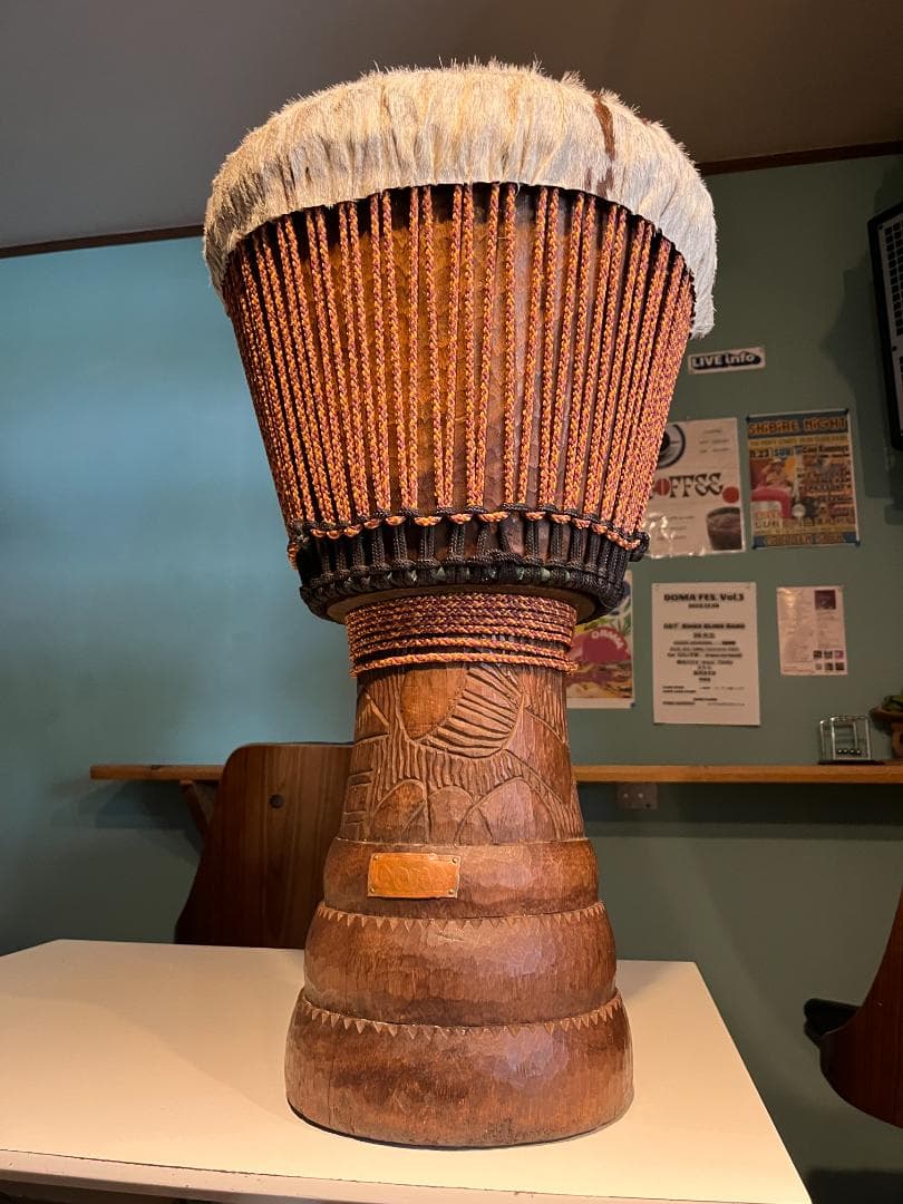 ジェンベ、ジャンベ、Djembe,DOMAカスタム、コートジボワール胴 アフリカ民族楽器・アフリカ雑貨店 BOGOLANMarket / コートジボワール