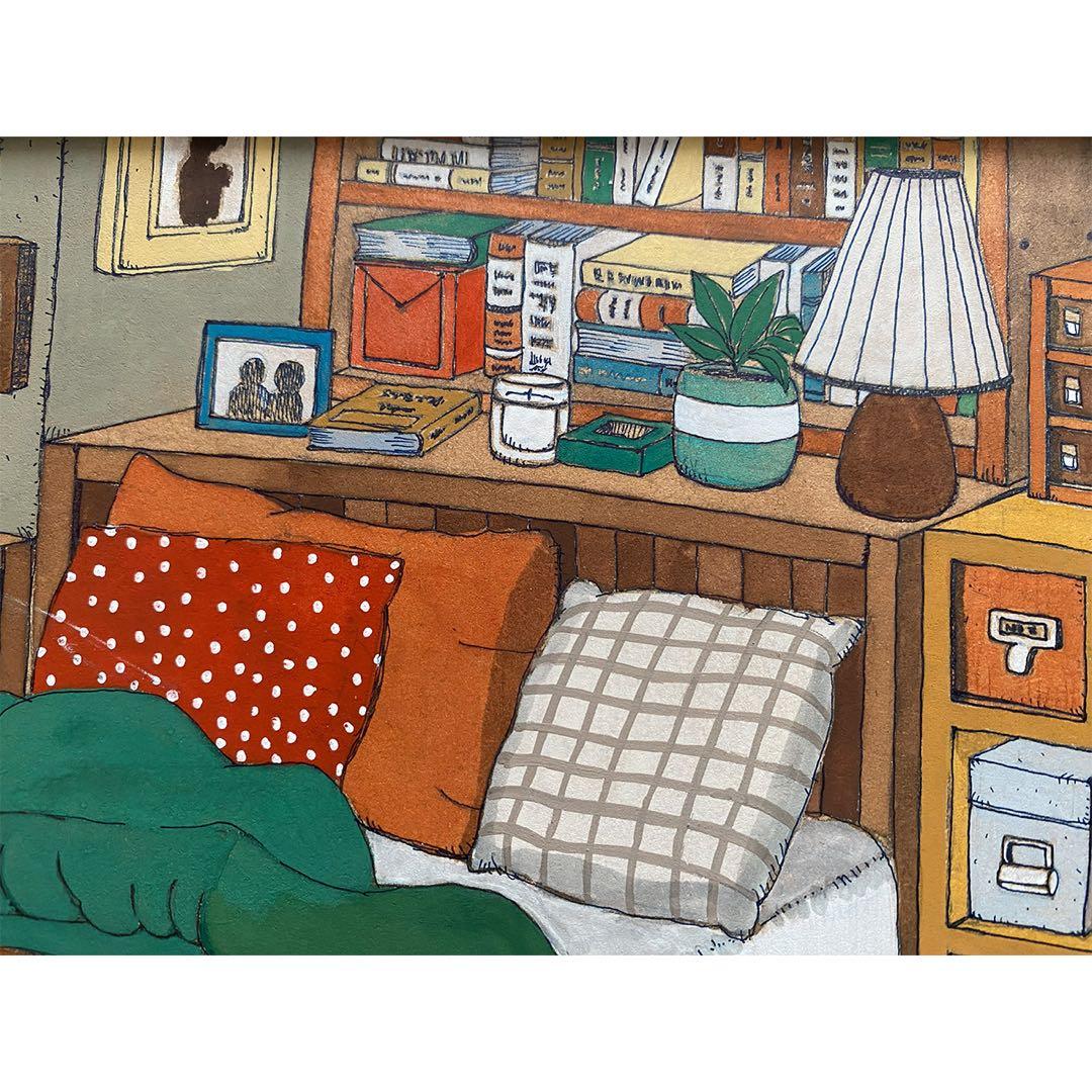 《送料無料》原画「くつろぐ3匹」猫イラスト 水彩画
