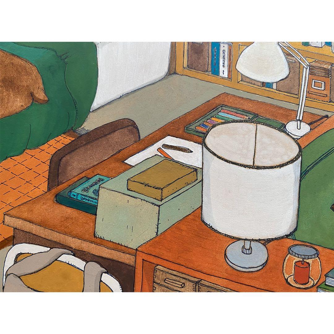 《送料無料》原画「くつろぐ3匹」猫イラスト 水彩画