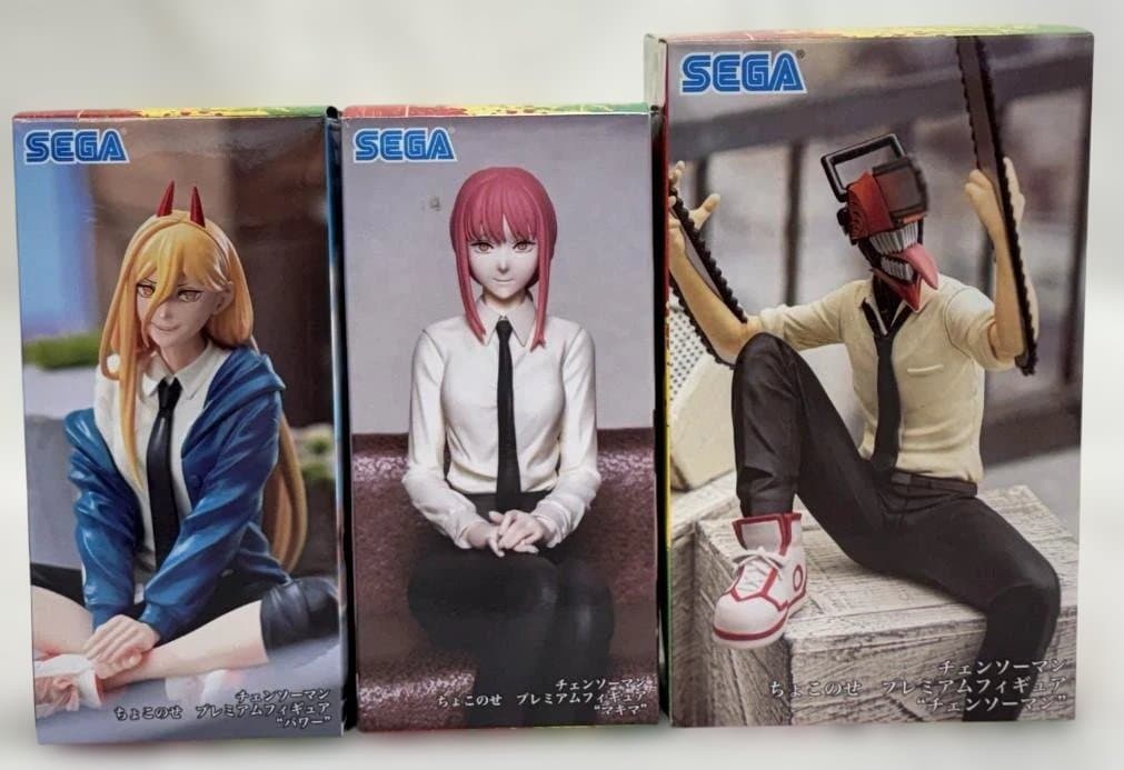 新品未開封：チェンソーマン ちょこのせフィギュア 3種セット メルカリ便 中古品】チェンソーマン ちょこのせ プレミアム フィギュア マキマ