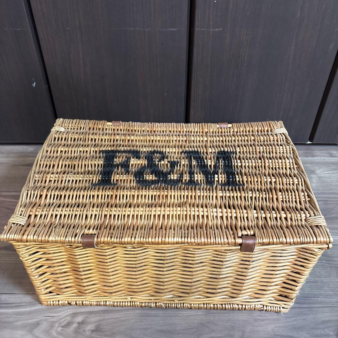 【未使用品】フォートナム&メイソン　バスケット　ハンパー F＆M（フォートナム&メイソン）ハンパーピクニックバスケットC