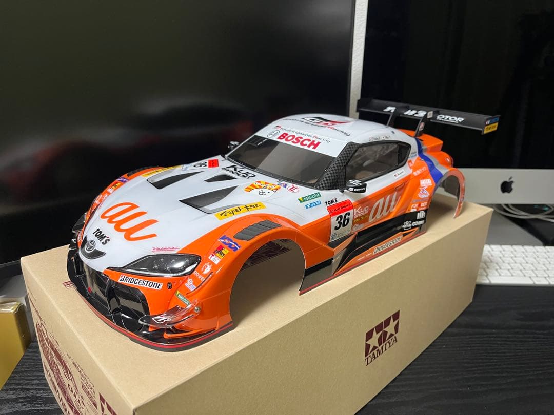 タミヤ 1/10 RC au TOM'S GR Supra スペアボディ タミヤ 1/10 RCエキスパートビルトシリーズ No.234 XB au TOM'S GR