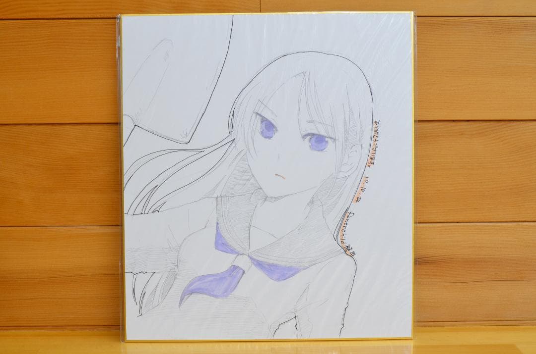 手書きイラスト（直筆）色紙 / FLOWERCHILD お知らせ】直筆ミニ色紙バイトちゃんVer.プランが登場！！ - CAMPFIRE