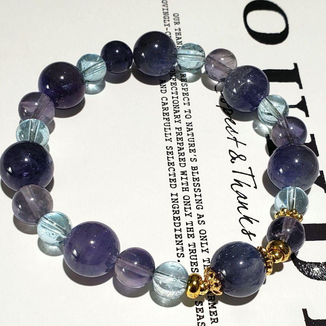 バイカラータンザナイト　タンザナイト　アイオライト　ブルートパーズ　ブレスレット 楽天市場】バイカラータンザナイト ブレスレット タンザニア産 ブレス