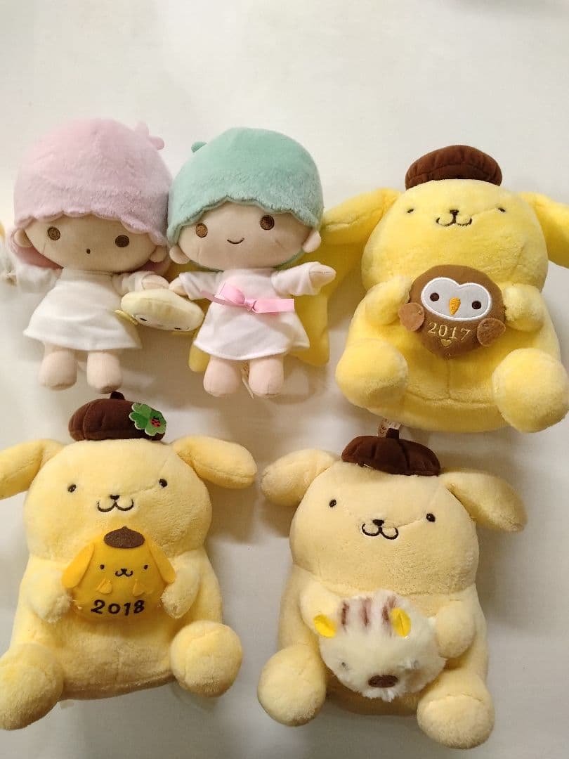 サンリオ 限定干支ぬいぐるみ　キキララ　ポムポムプリン　4点セット ぷちとも Sanrio characters ポムポムプリンのこうえんセット
