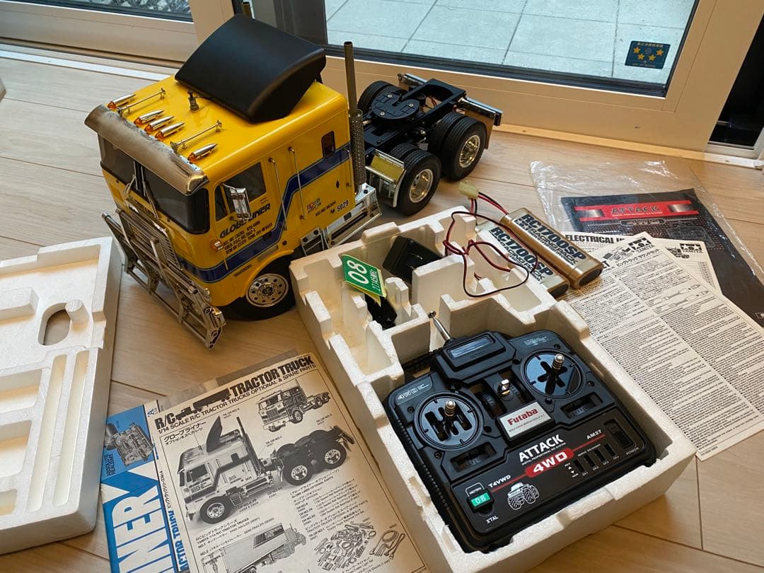 完成品3速ギアタミヤRC1/14 グローブライナーフラットヘッド6×4フルセット 完成品3速ギアタミヤRC1/14 グローブライナーフラットヘッド6×4フルセット