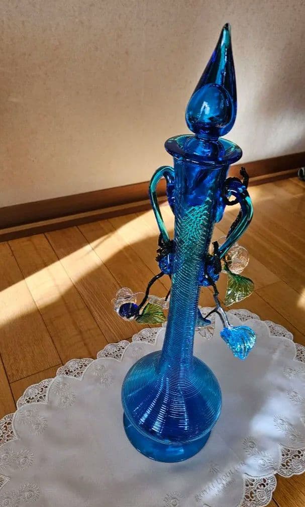 琉球ガラスの置物 楽天市場】琉球ガラス 煌ブルーフォールロックグラス 池宮城善郎（煌