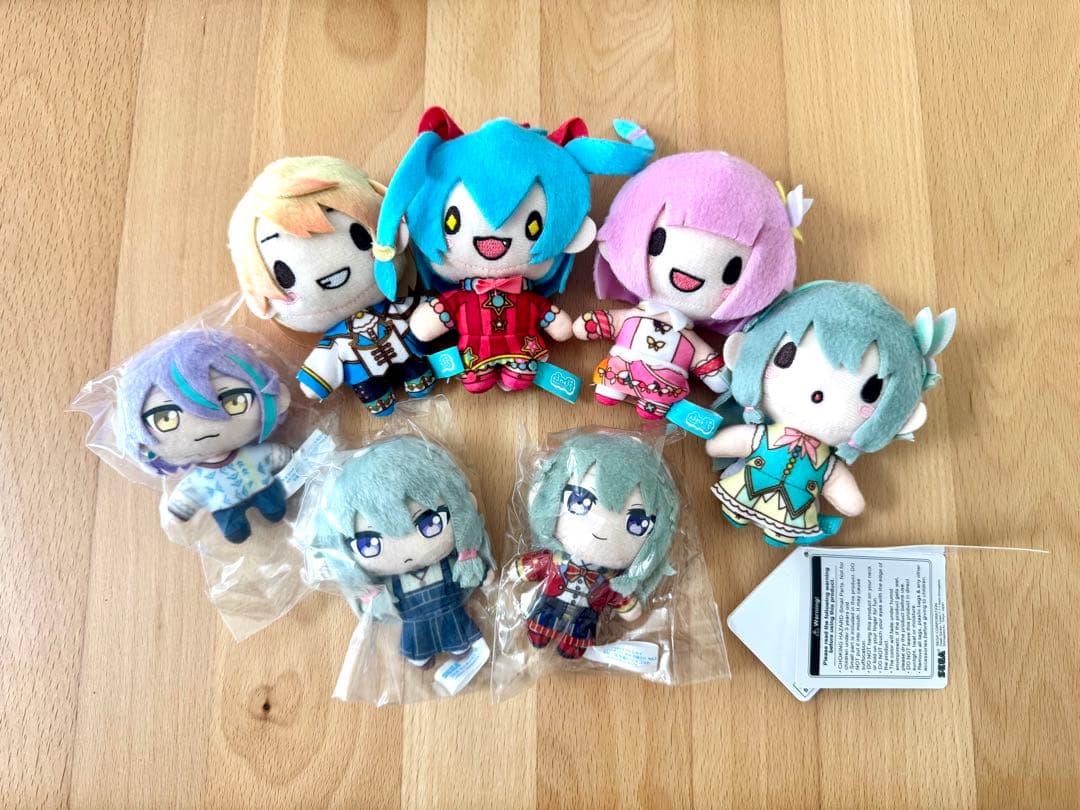 プロセカ ワンダショ ふわぷちvol.1 セガラッキーくじ ぬいぐるみ7点セット 劇場版プロジェクトセカイ 壊れたセカイと歌えないミク」 ふわぷち