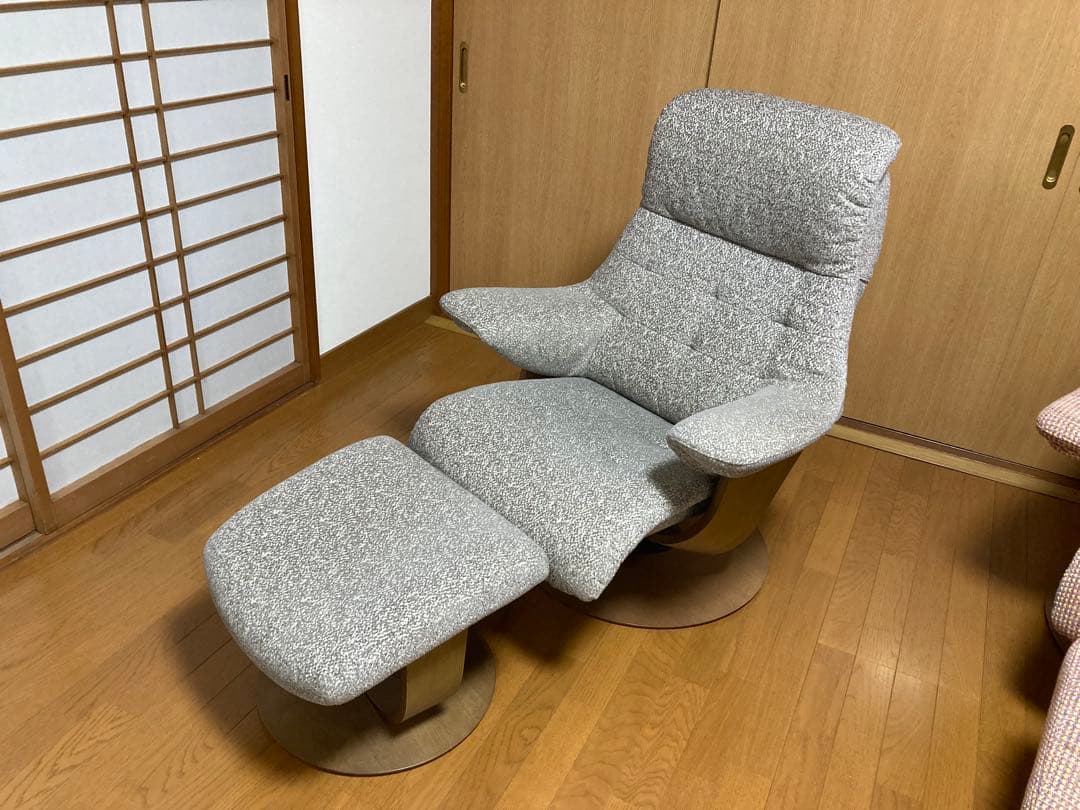 【セット売り】【オットマンのみ】リクライニングチェア ファブリック Amazon｜座椅子、オットマン付きリクライニングチェア、寝室用、収納袋